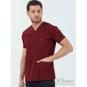 Resim Cici Forma Zarf Yaka Bordo Erkek Üst 