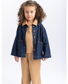 Resim Oliven The Kid Oliventhekid Unisex Cepli Koyu Yıkama Kot Ceket Mavi Mavi 