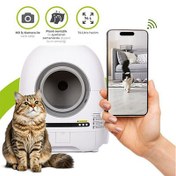 Resim Wero Akıllı Otomatik Kedi Tuvaleti - Kum Kabı Pro Beyaz HD Kameralı 74 Lt + 9 Lt 