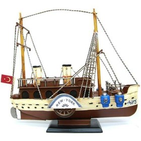 Resim Huramarketing Metal Gemi Biblo Dekoratif Hediyelik 