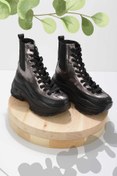 Resim Bambi Parlak Siyah Kadın Bot & Bootie K02932100209 