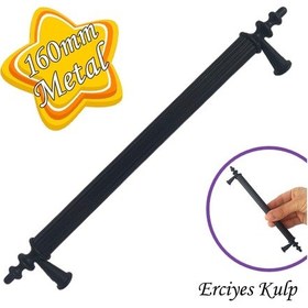 Resim 5 Adet Erciyes Kulp Siyah 160 Mm Kulp Mobilya Mutfak Dolabı Çekmece Dolap Kapak Kulpu Kulbu Metal Kulpları 
