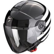 Resim Scorpion Exo City 2 Bee Açık Motosiklet Kaskı Beyaz - Siyah 