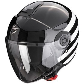Resim Scorpion Exo City 2 Bee Açık Motosiklet Kaskı Beyaz - Siyah 