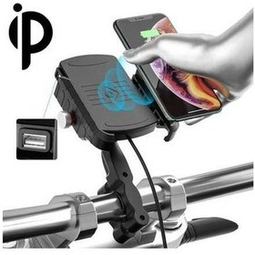 Resim Wondernest Zh-19414a1 Motosiklet Gidon Qi Usb Kablosuz Şarjlı Telefon Tutucu Aksesuar Std 