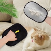 Resim 2 Adet Çift Taraflı Evcil Hayvan Tüyü Temizleme Eldiveni, Kedi ve Köpek Tüylerini Toplamak İçin Etkili, Evde Kanepe, Halı, Yatak Örtüsü ve Araç Koltuğu Temizliği için Vazgeçilmez Alet 