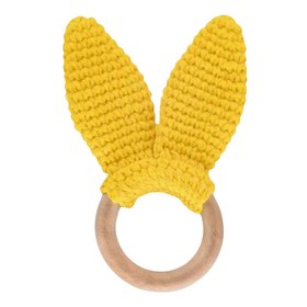 Resim Babyjem Ahşap Halka Diş Kaşıyıcı - Sarı 