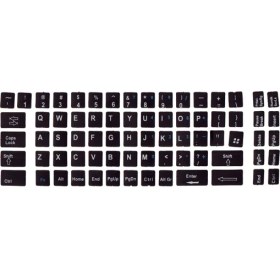 Resim Notebookuzman İngilizce Klavye Sticker Siyah Renk Notebook Ve Pc Uyumlu 