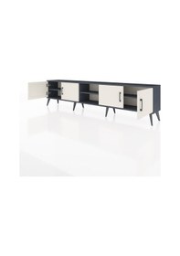 Resim Arges Tv Ünitesi 3 Raflı 4 Kapaklı 220x30x51 Antrasit-aytaşı/antrasit Aytası/antrasıt - Antrasıt 