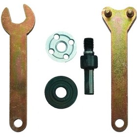 Resim Springsun 3/8'' 10mm Açılı Taşlama Mandren Adaptörü + Disk Tutucu & 2 Anahtar 5'ü 1 Arada 