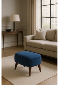 Resim A5 Home Oval Puf Mavi 