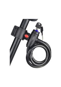 Resim Anahtarlı Çelik Kilit Bisiklet Motosiklet Güvenlik Kilidi 80 CM Gri - Siyah 