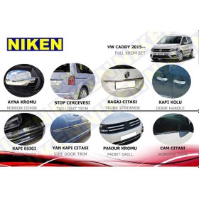Resim Volkswagen Caddy Full Krom Seti Komple Nikelaj Kaplama 2015+ 