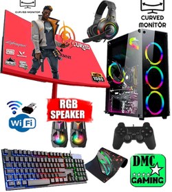 Resim DMC N119x (PUBG,GTA 5) I5 2400,16gb,500gb Hdd,256gb Ssd,rx550,23"8 Curved Oyuncu Masaüstü Bilgisayarı 