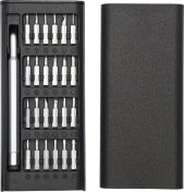 Resim Hightower Siyah 24'ü 1 Arada Hassas Tornavida Seti, Yüksek Sertlikli Metal Uçlu, Döner Tasarım, Güçlü Mıknatıslı 