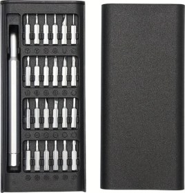 Resim Hightower Siyah 24'ü 1 Arada Hassas Tornavida Seti, Yüksek Sertlikli Metal Uçlu, Döner Tasarım, Güçlü Mıknatıslı 