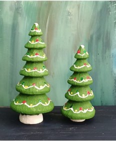 Resim Çam Ağacı Yılbaşı Model Renkli 17 cm 