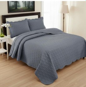 Resim Petek Tek Kişilik Yatak Örtüsü 180x240 Bej Bej 