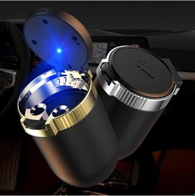 Resim Lemestar Araç İçin Led Işıklı Sigara Kutususu, Kapaklı, Çift Tüfeği, Lehimli, Ev Ve Ofis Uyumlu, Gri 