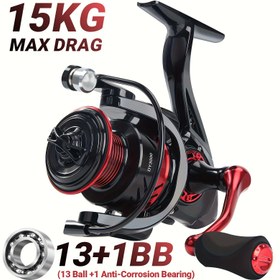 Resim Dayanıklı 1000-7000 Serisi Fırdöndürme Olta Makinesi, 5.2:1 Dişli Oranı, 14.97 KG Maksimum Çekme Gücü, Alüminyum Alaşımlı ve Naylon Yapılı, Siyah & Kırmızı Tasarım, Tuzlu Su ve Tatlı Su Balıkçılığı İçin, Tuzlu Su Balıkçılık Ekipmanı | Modern Olta Makinesi | Dayanıklı Naylon İnşa 