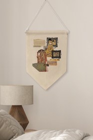 Resim Balkon Duvar Dekoru, Pinterest Oda Dekoru, Sanat Serisi, Kanvas Flama Askılı Duvar Örtüsü NO:444 - Renkli - 12 / 50 x 70 