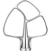 Resim Blueleskyy Kitchenaid Mikser Için Paslanmaz Çelik Esnek Kenarlı Çırpıcı, 4,5-5 Litrelik Kaseler Için Eğimli Başlıklı Stand Mikser Kaselerine Uyar (Yurt Dışından) 