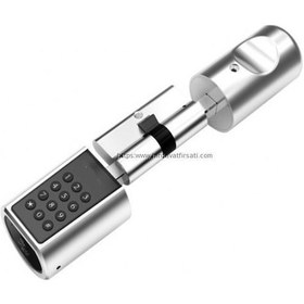 Resim Marelli Pass Şifreli Ve Bluetoothlu Çelik Kapı Kilidi Kapı Göbeği, Silindiri 