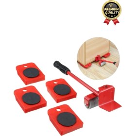 Resim Çok Fonksiyonlu Abs Tekerlekli Ağır Beyaz Eşya Mobilya Krikolu Taşıma Kaydırma Aleti Aparatı Seti 