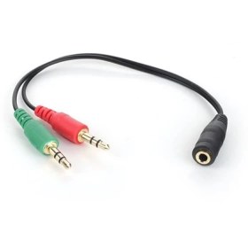 Resim Dark 2x3.5mm Stereo Erkek - 3.5mm Stereo Dişi Y Kablo (DK-CB-AUC02) 