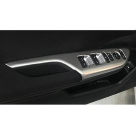 Resim Honda Civic FC5 İçin Uyumlu Kapı Kolçak Kontrol Panel Kaplaması 2016-2019 Fc5 Silver Gri 