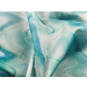 Resim Banyo Perdesi 1x180x200 Tek Kanat Duş Perdesi Halka Hediyeli Duşakabin Perdesi Green Marble Çok Renkli 