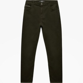 Resim Koton Normal Bel Düğmeli Pamuklu Cep Detaylı Gabardin Pantolon Haki 6wam40063hw Haki 