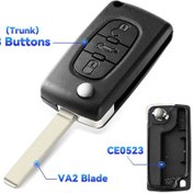 Resim Citroen C2 C3 C4 C5 Berlingo Xsara Picasso Flip Uzaktan Araba Anahtarı Kabı 0288 