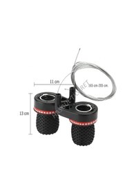 Resim Hsgl Bisiklet Vites Kolu Kırmızı Noktalı 3x7 Uyumlu Beyaz - Mavi 