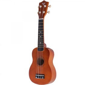 Resim Angel AUK21-BR Kahverengi Soprano Ukulele | Ihlamur Gövde Yumuşak Teller 