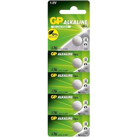 Resim GP A76 LR44 1.5V Alkalin Blister Düğme Pil 5'li 