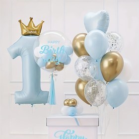Resim 24 adet Prens ve Prenses Taç Doğum Günü Partisi Balon Seti - Numara 1 Alüminyum Folyo Balon, Doğum Günü, Yılbaşı, Düğün, Nişan, Anneler Günü, Mezuniyet Töreni Dekorasyonu için Uygun, Elektrik Gerektirmez. 