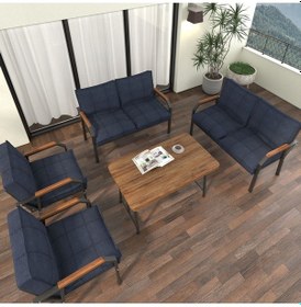 Resim Mygusi Hayal Kanepe Koltuk Takımı Metal - 2+2+1+1+masali Lacivert 