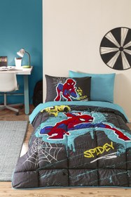 Resim Özdilek Spiderman Street Tek Kişilik Disney Lisanslı Lastikli Çarşaf Çocuk Uyku Seti 