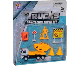 Resim Can-Em Oyuncak 563 Kartela Çek Bırak Trafik ve Kamyon Oyun Seti -Canem 