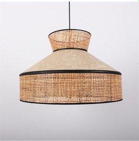 Resim Mylamp Nubu Doğal Hazeranlı & Fildişi Hasır Kadife Kumaş 50x35 Cm Krem 