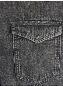 Resim Jack & Jones Jack&Jones Siyah-Gri Erkek Kot Gömlek 12213202 Gri - Siyah 