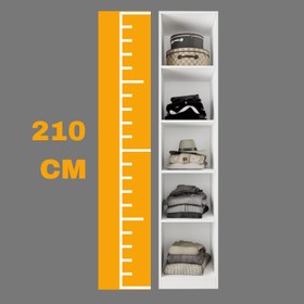 Resim Bimossa KA10 Goss Tekli Kapaksız Raflı Gardırop, Açık Giyinme Dolabı, Beyaz Modern Tasarım Elbise ve Kıyafet Dolabı 