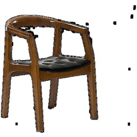 Resim Sandalye Zus139 TAM KOLÇAK Sağlam Kayın RETRO İskelet Parlak Ceviz Suni Deri Kapitone EL Yapım 