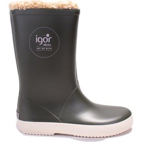Resim Igor İgor W10207 Splash Nautico Borreguito Haki Ortopedik Kürklü Erkek Çocuk Yağmur Çizme Haki 