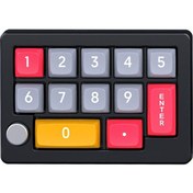 Resim Mkespn 13 Anahtar Rgb Multi-function Makro Programlama Mekanik Klavye Kablosuz Knob Klavye Siyah 