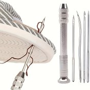 Resim 5 adet DIY Dikiş Kiti değiştirilebilir başlıklar ile - Demir Alaşımlı Dikiş ve Örgü Araçları, Ev Ayakkabı Onarımı ve El Sanatları Projeleri için Çeşitli İğneler, El Sanatları Temel Araçları|Değiştirilebilir Başlıklar|Dayanıklı Dikiş Araçları, Dikiş Aksesuarları 
