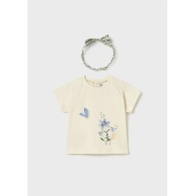 Resim Mayoral Kız Bebek Saç Bantlı Tshirt Bej 