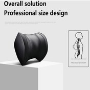 Resim Wondernest Araba Kafalık Minderi, Boyun Koruyucu Bellek Pamuk Yastık - Siyah 