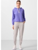 Resim Açık Eflatun-taş Kapüşonlu Oversize Kadın Eşofman Takım - 95336 Açık Eflatun/taş 